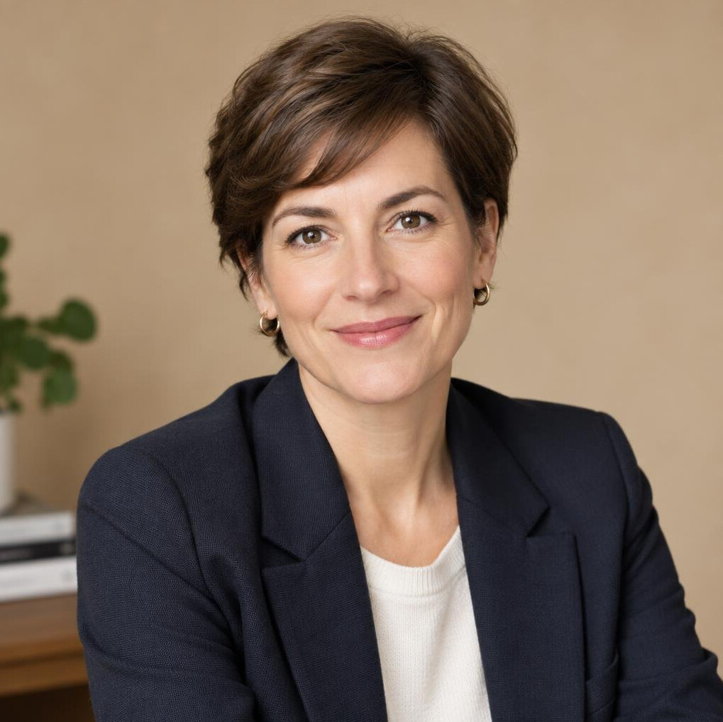 Portrait of a Swiss woman editor in her forties